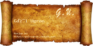Gál Ugron névjegykártya